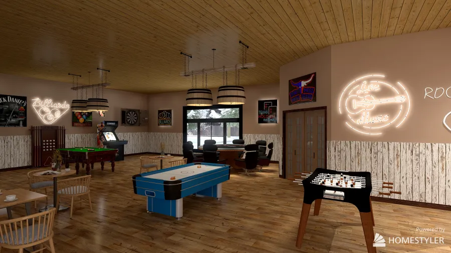 Recreation Room 3d design renderings