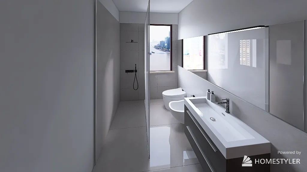 Contemporary style bathroom 3d design renderings