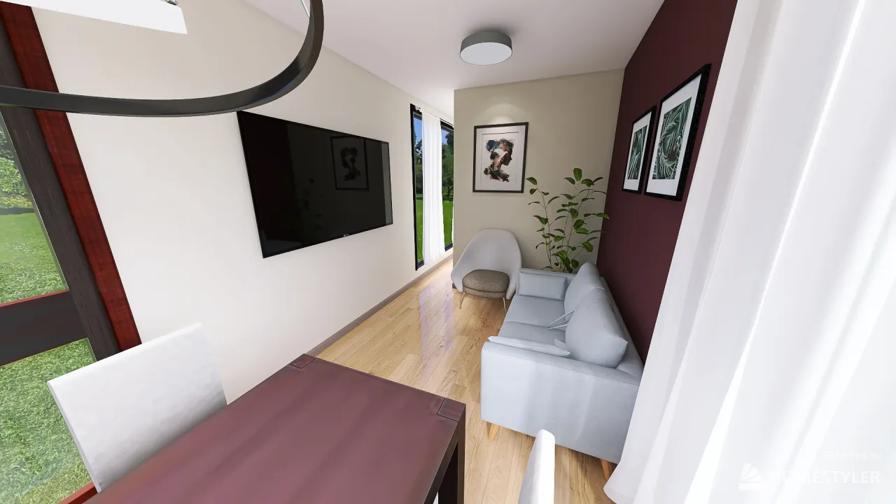 LivingDiningRoom 3d design renderings