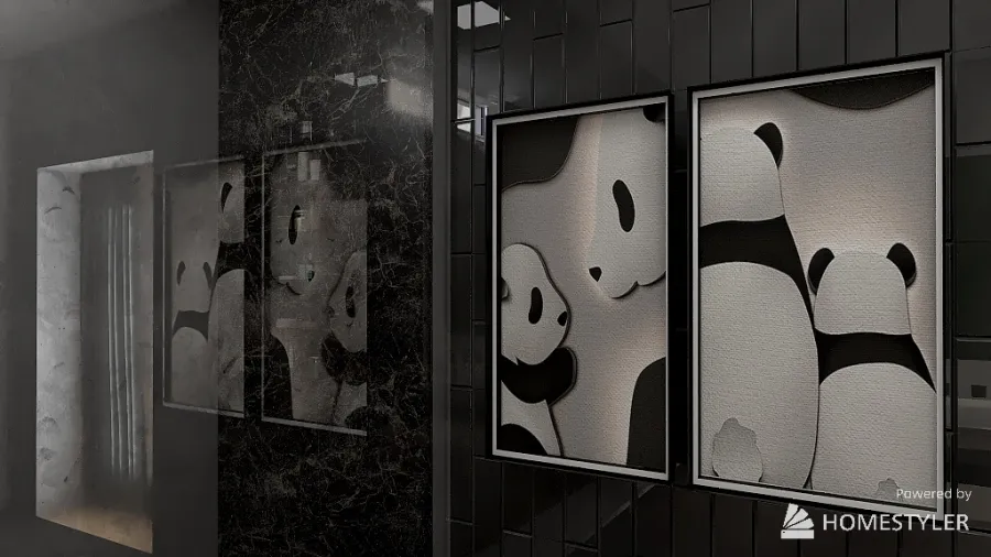 panda roomm 3d design renderings