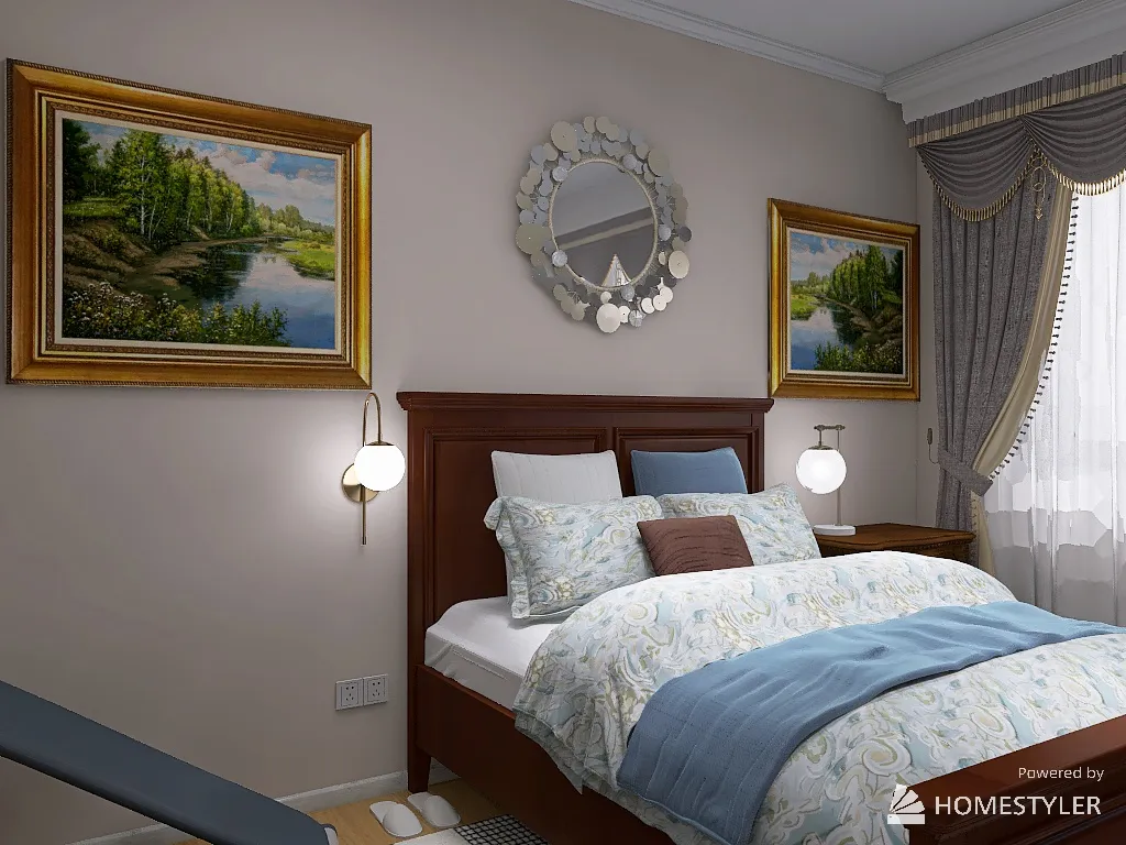 Спальня как часть квартиры 3d design renderings