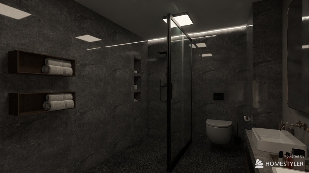Modern bathroom design 3d design renderings