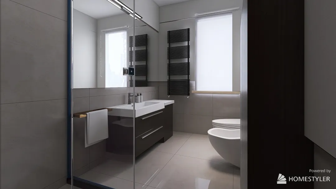 modern style bathroom remodelling 3d design renderings