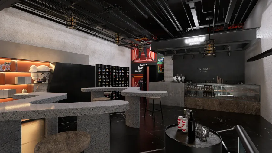 VIP MEMBERS Lounge 3d design renderings
