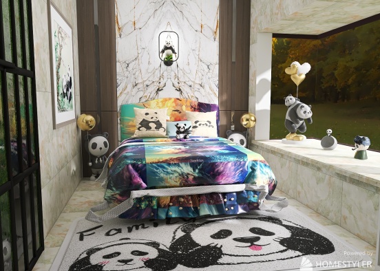 Pandas's  Sanctuary Bedroom Design Rendering