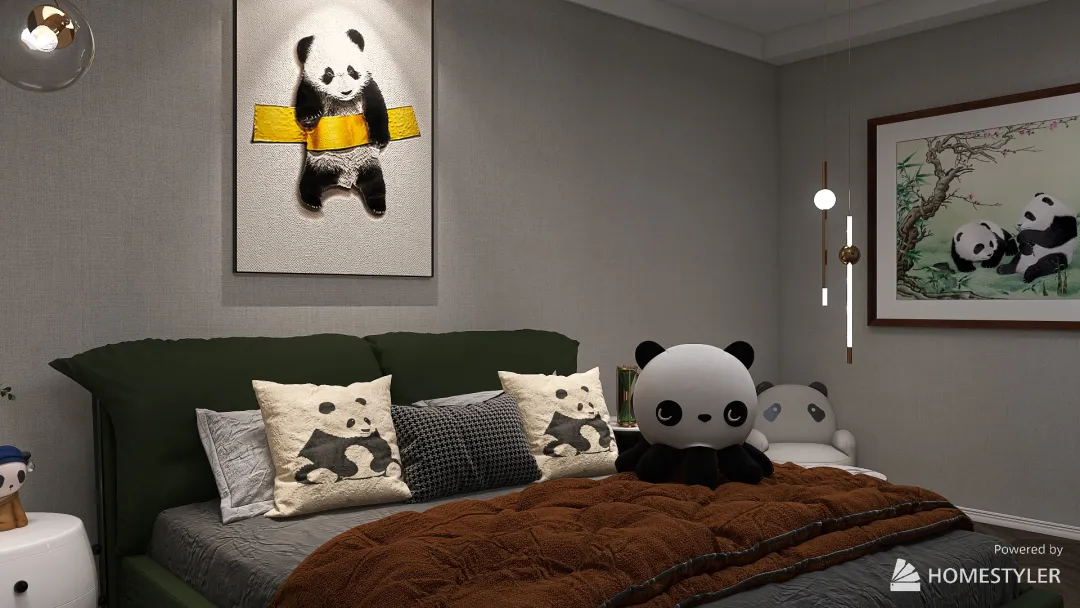 Panda House 🐼 3d design renderings