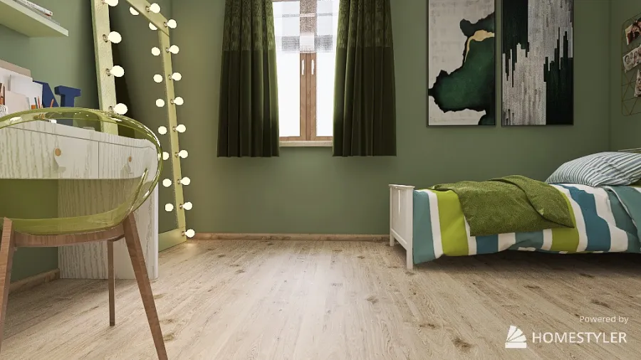 A's Bedroom 3d design renderings