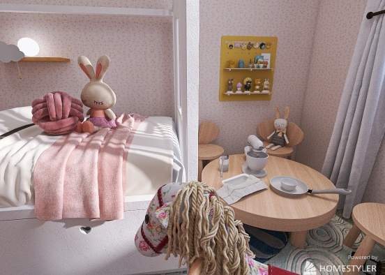 CHILD ROOM GIRL AND BOY 2/5 YEARS Design Rendering