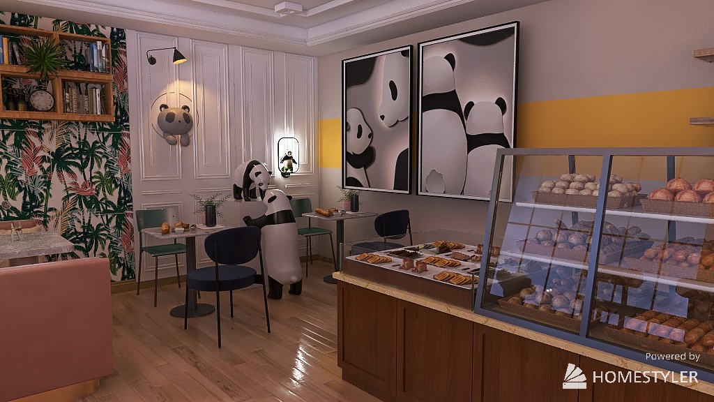 Panda Bar 3d design renderings