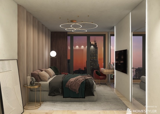 Спальня для Ольги в Москва-Сити Design Rendering