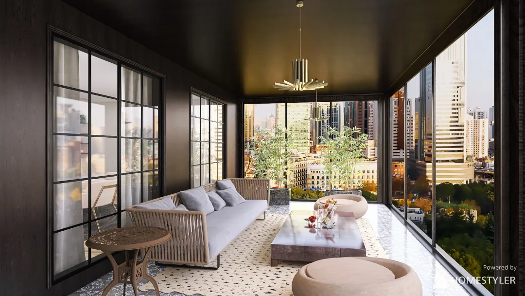 Luxury City Apartment 3d design renderings