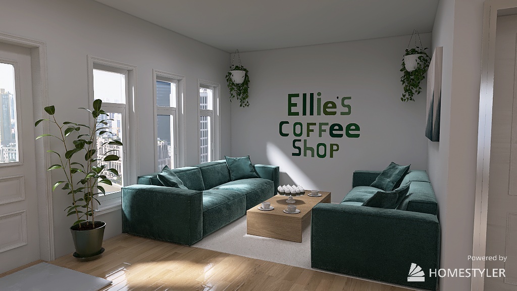 Ellie´s Coffee Shop 3d design renderings