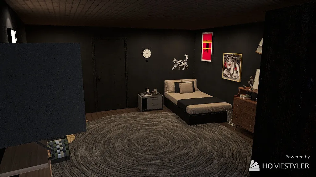 Ajax's room 3d design renderings