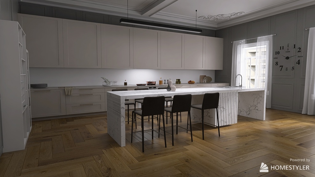 appartement HAUSSMANNIEN 3d design renderings