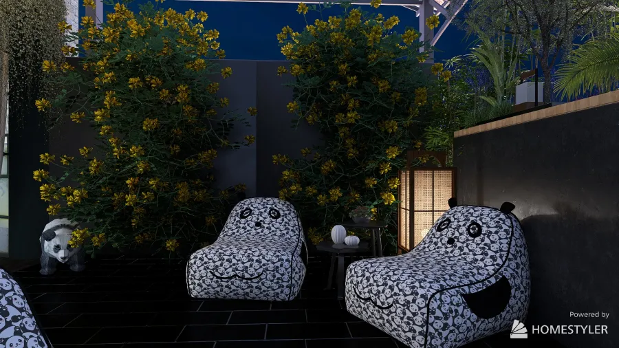 Love for Panda tribute 3d design renderings