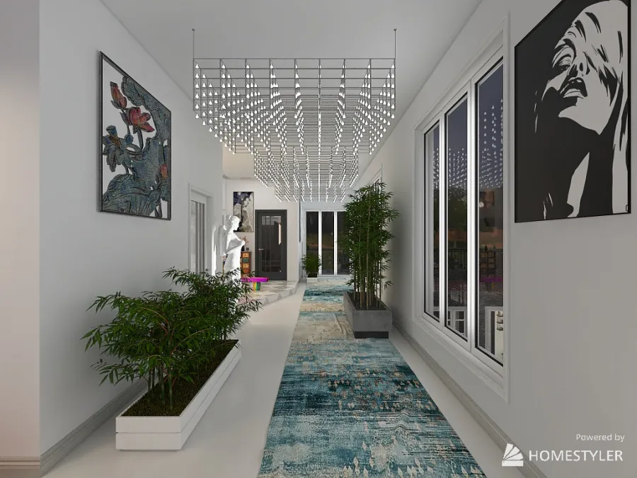 Hallway 2 floor 3d design renderings