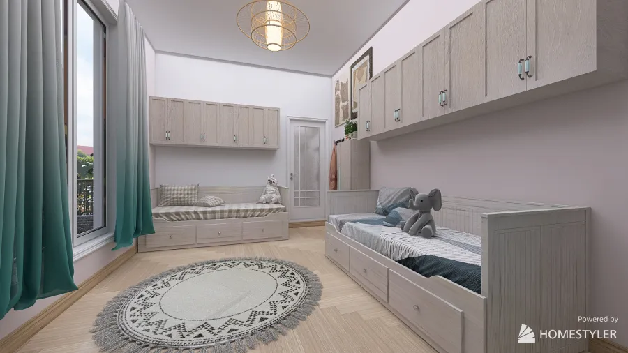 Guest bedroom 2 floor 3d design renderings