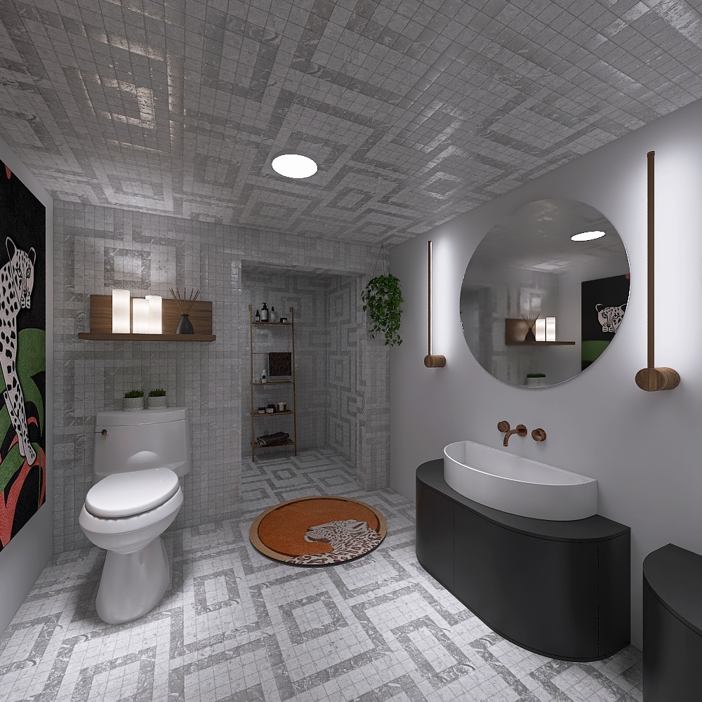 Teenager Bathroom 3d design renderings