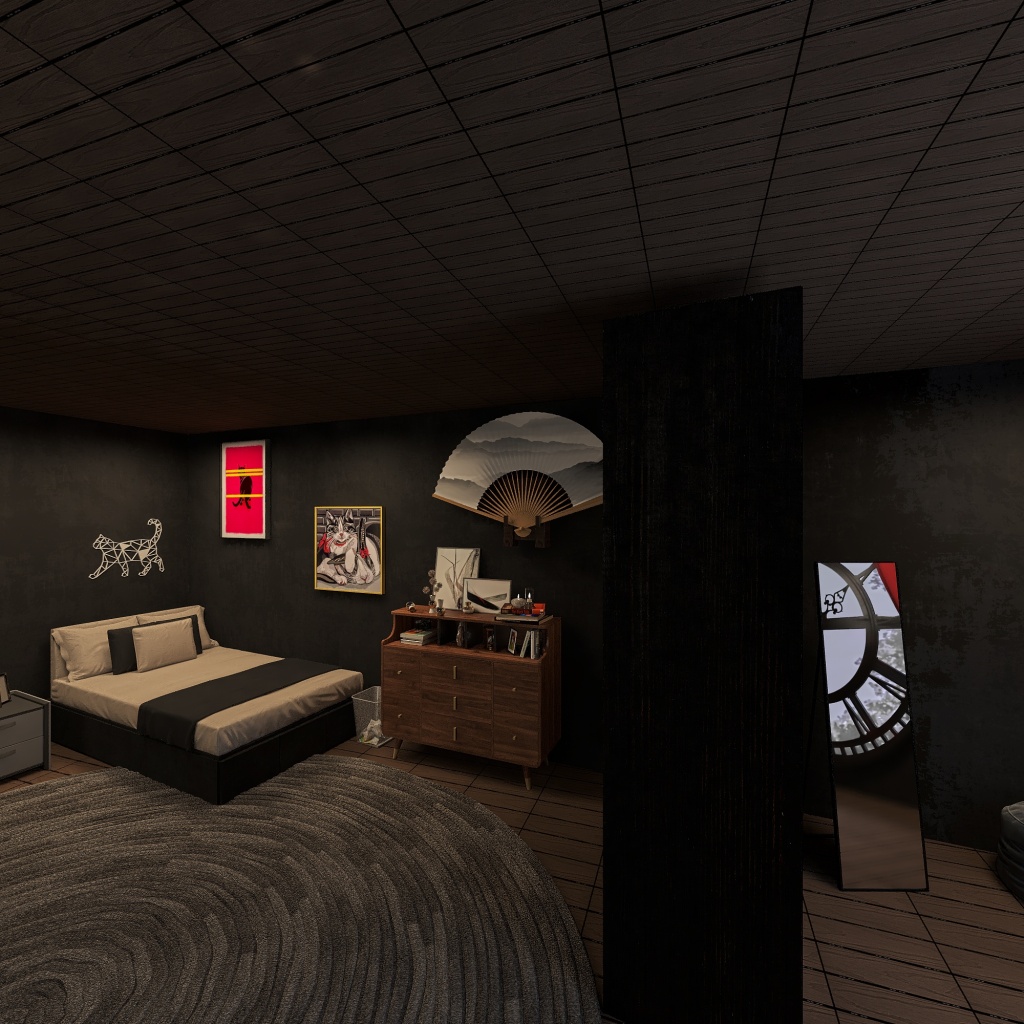 Ajax's room 3d design renderings