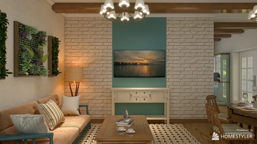 Гостинная на побережье Черного моря 3d design renderings