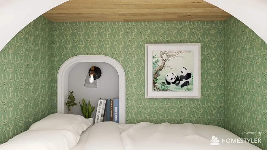Panda Room 3d design renderings
