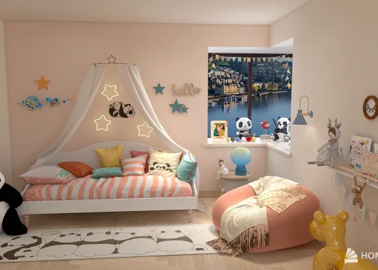 Dormitorio infantil  Design Rendering