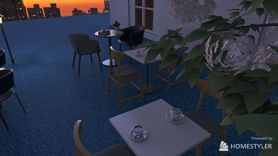 My Dream Cafe 3d design renderings