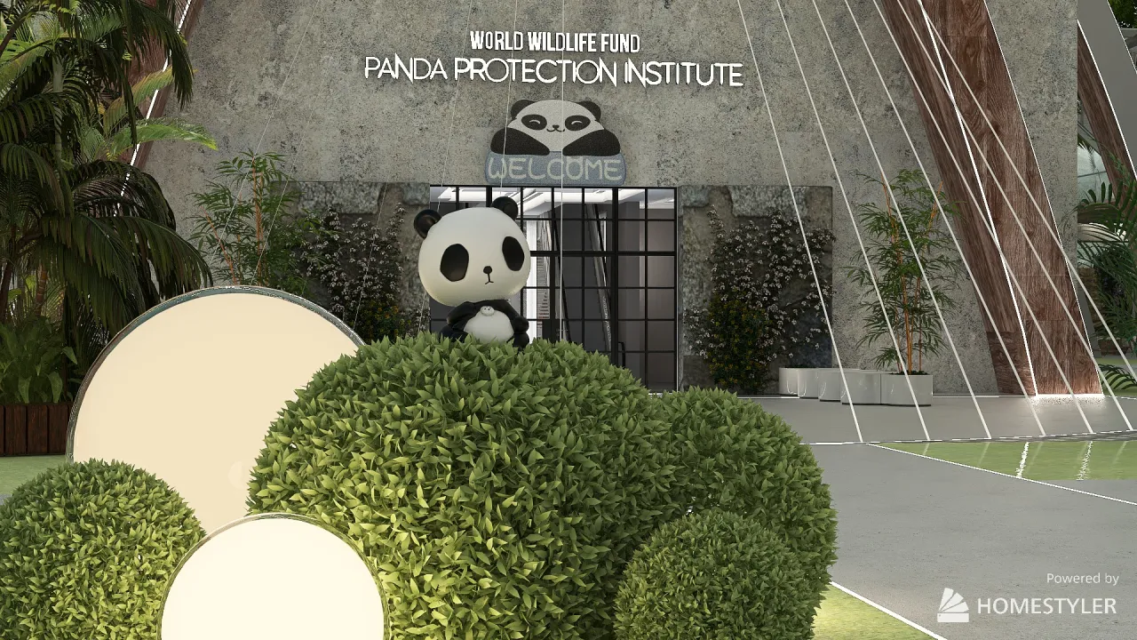 Panda Protection Institute 3d design renderings