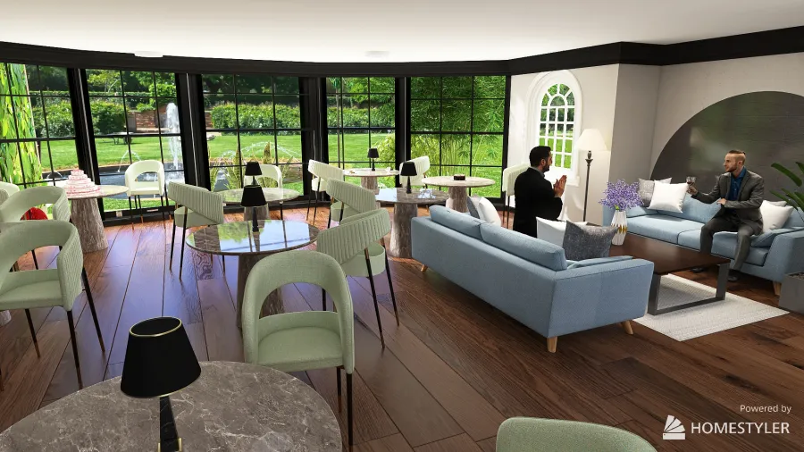 Zoe's Cafe 3d design renderings