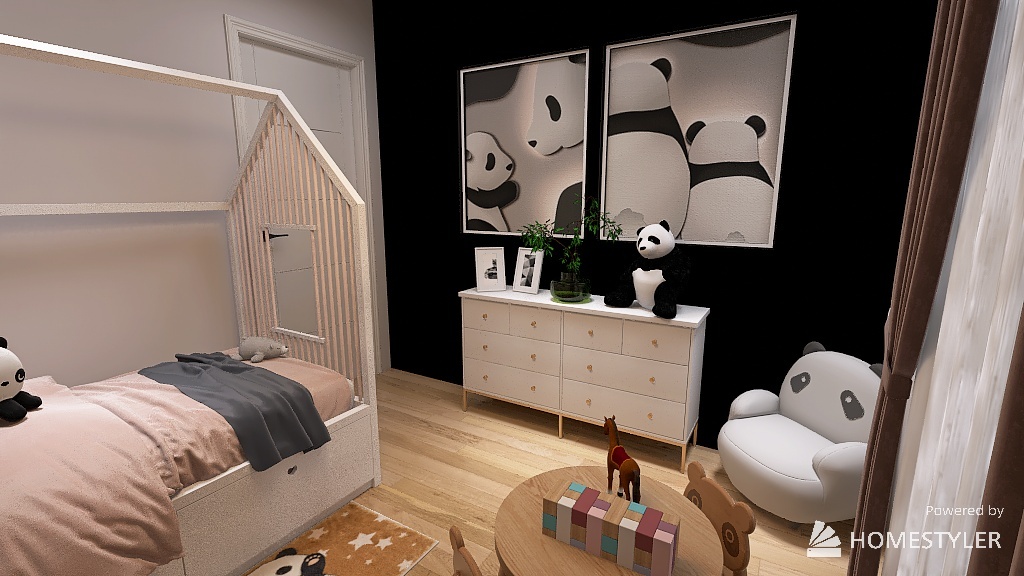 la stanza del panda 3d design renderings