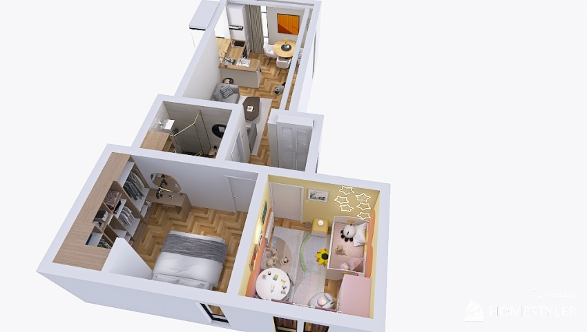 Two Bedroom house 3d design picture 51.14