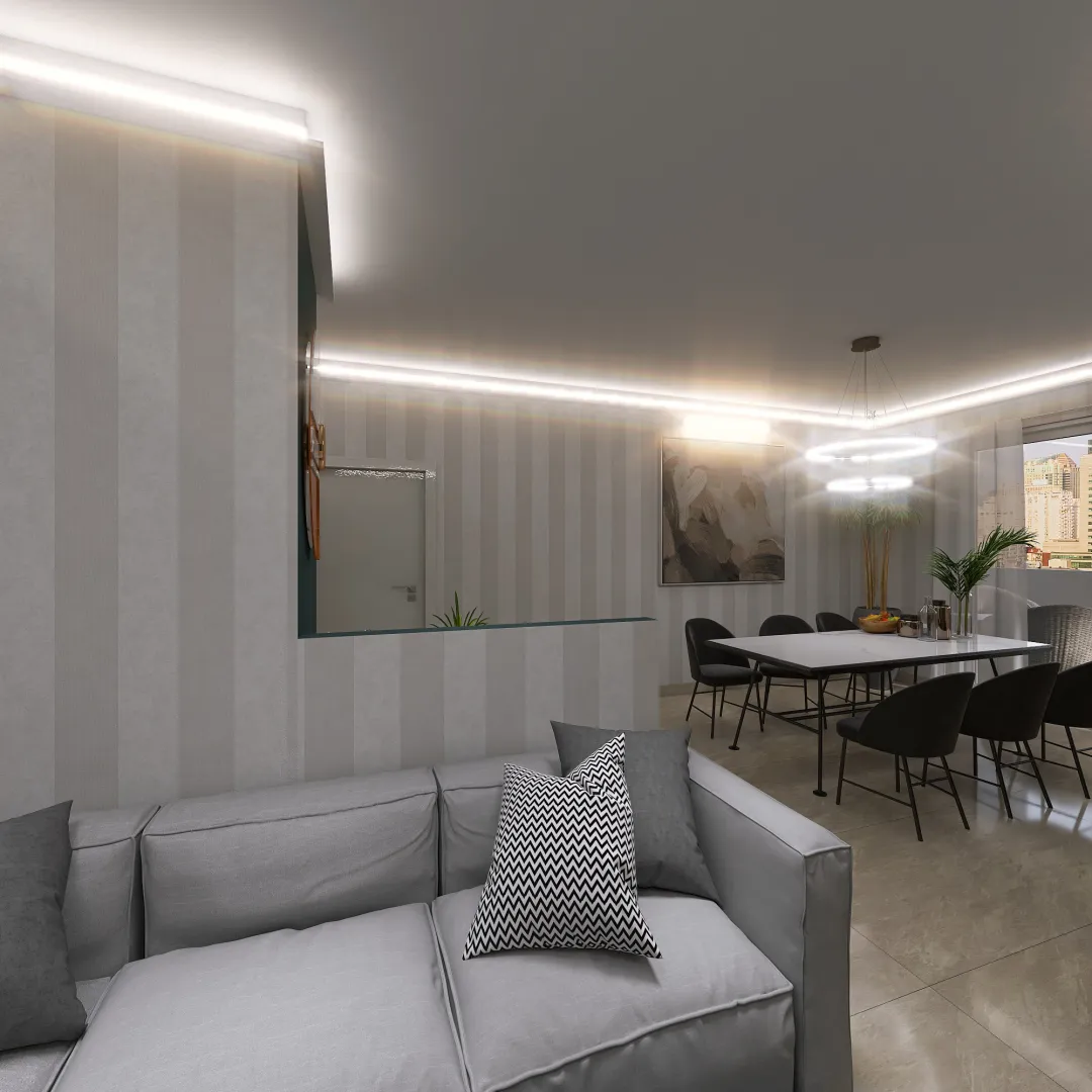 Appartamento Monza Tabarro soluzione 2 3d design renderings
