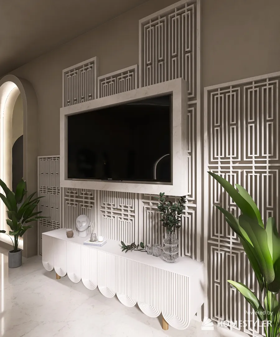 Luxurious & cozy living room 3d design renderings