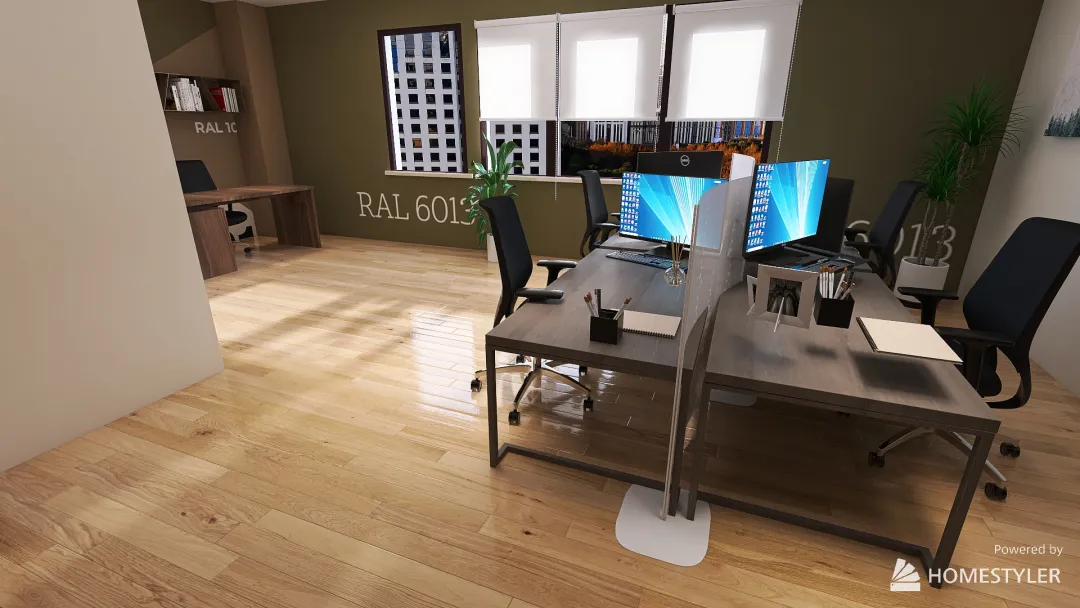 Ufficio Galeotti nuova disposizione operativo 3d design renderings