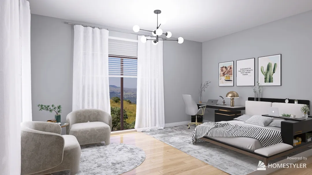 Simple Bedroom 3d design renderings