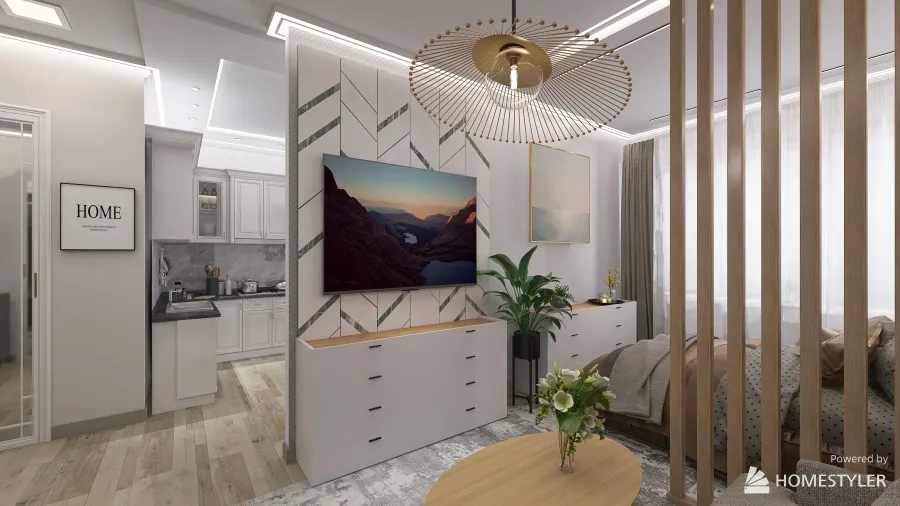 Квартира на Таганке для семейной пары 3d design renderings
