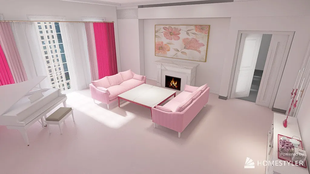 Pink Before (Monochromatic) 3d design renderings