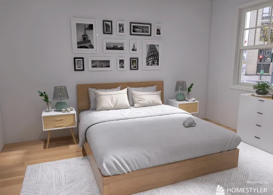 Quick Minimalist Bedroom Design Rendering