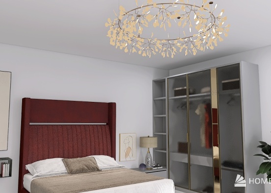 Aesthetic Bedroom Design Rendering
