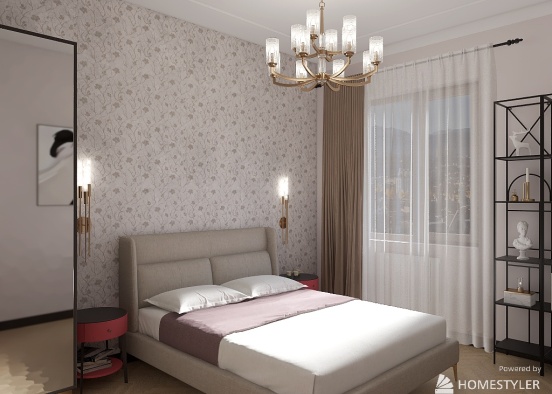 Copy of Art-deco bedroom in Genova, Italy Design Rendering