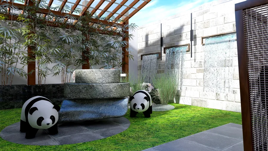 The Lazy Panda 3d design renderings