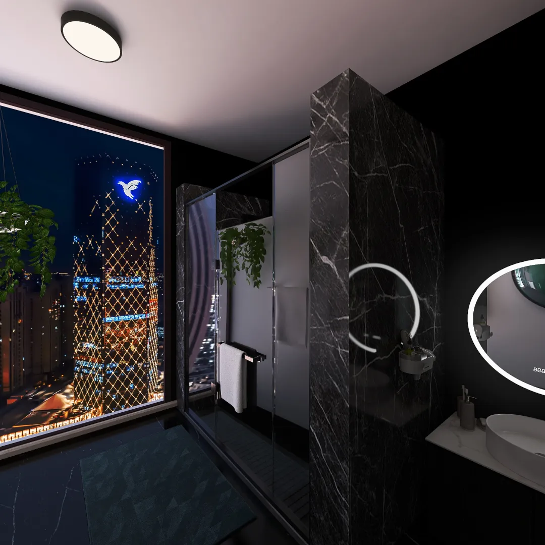 Condo Master Bathroom 3d design renderings