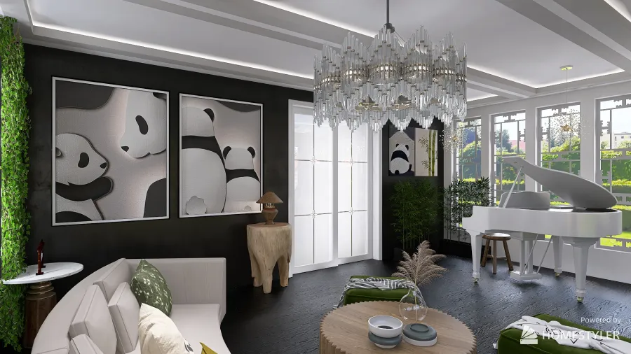 Panda room 3d design renderings