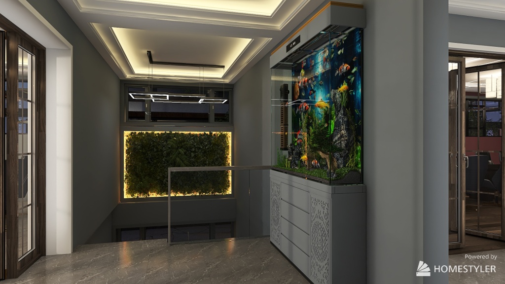 Office lobby design 3d design renderings