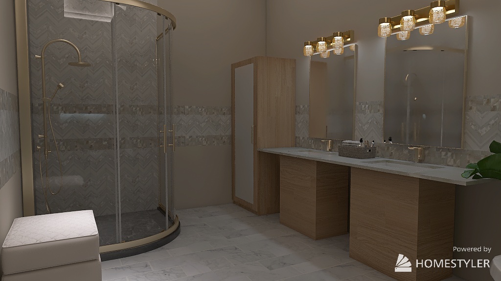 BR 1 Bath 3d design renderings