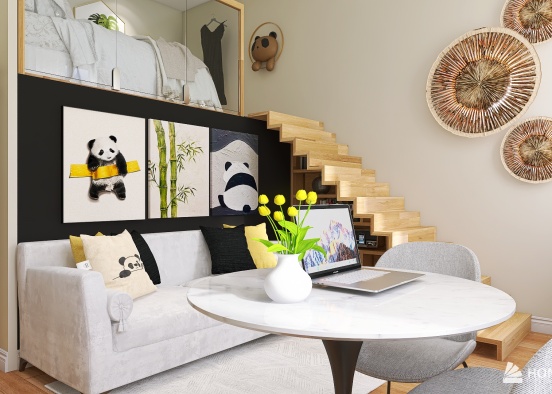 Panda small apartment Design Rendering