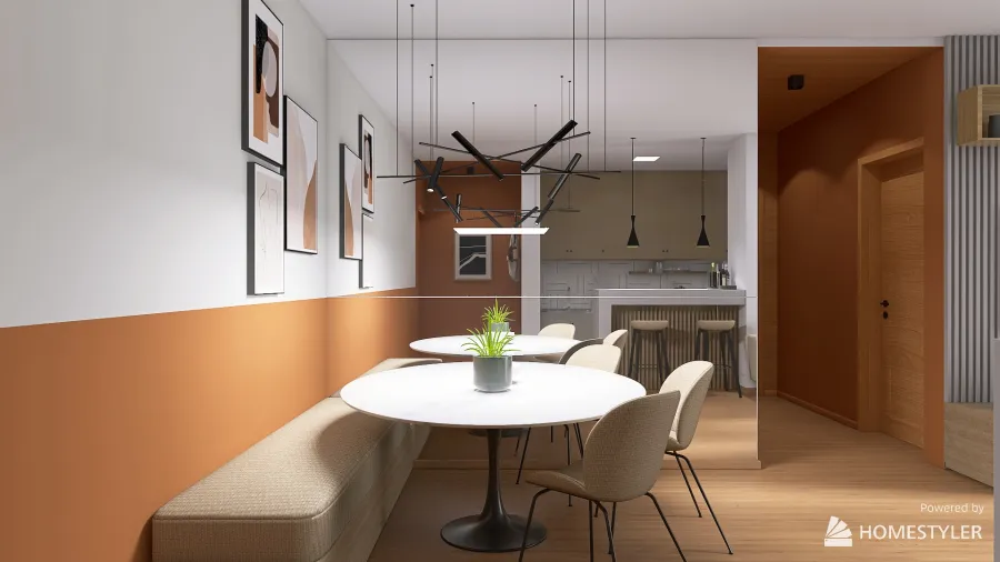 Apartamento 74m² 3d design renderings