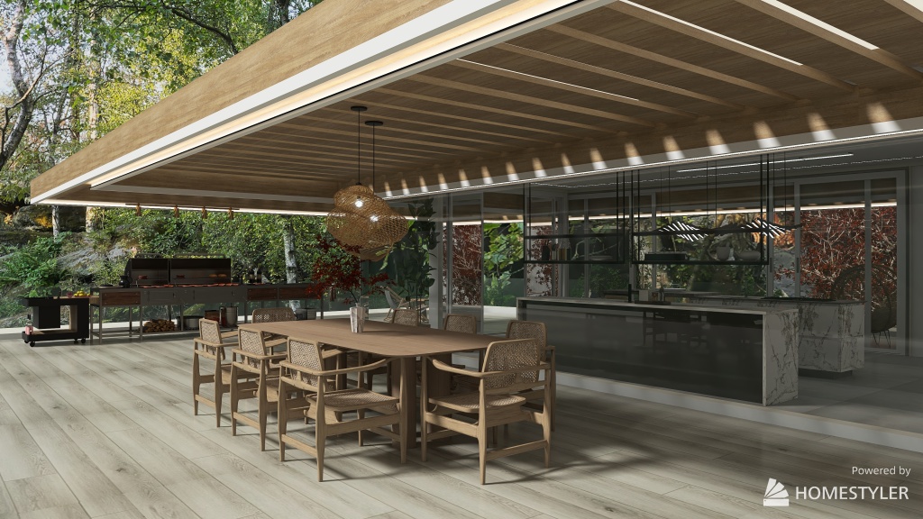 Outside Deck 3d design renderings