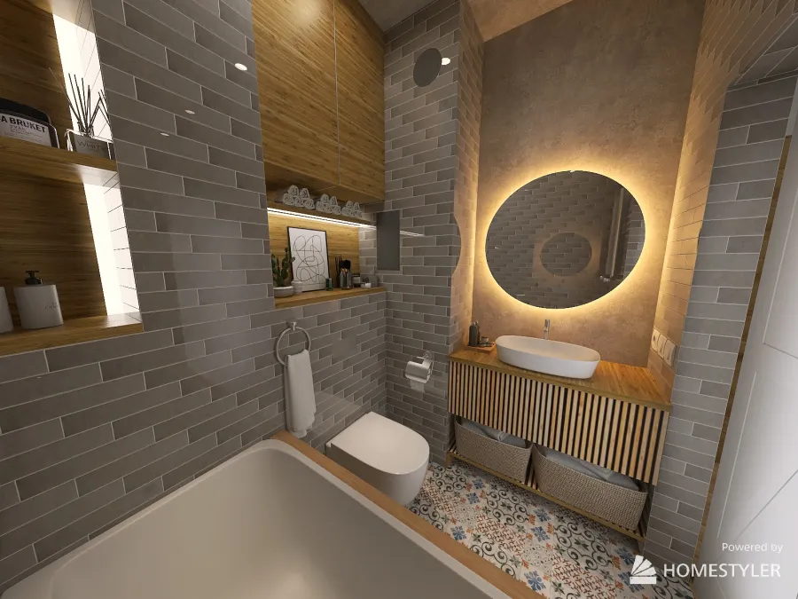 Łazienka rodziców 3d design renderings