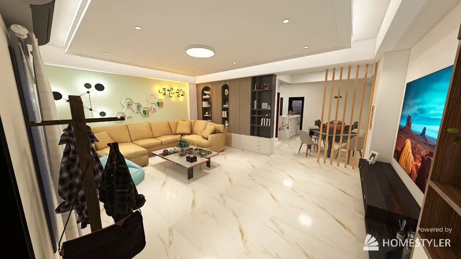 New house interior planning 3d design renderings